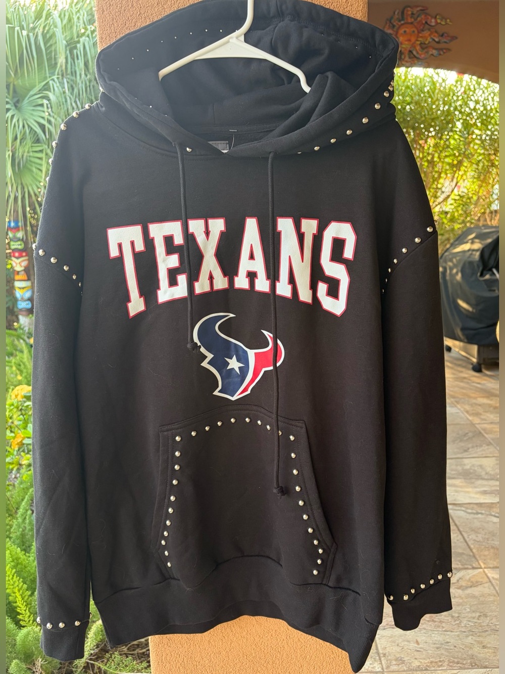 NWT GAMEDAY COUTURE 🏈Houston TEXANS🏈 NFL BLING Oversized Hoodie WAAY CUTE SZ L